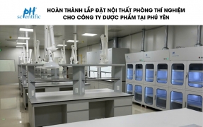 HOÀN THÀNH LẮP ĐẶT NỘI THẤT PHÒNG THÍ NGHIỆM CHO CÔNG TY DƯỢC PHẨM TẠI PHÚ YÊN