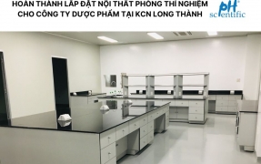 HOÀN THÀNH LẮP ĐẶT NỘI THẤT PHÒNG THÍ NGHIỆM CHO CÔNG TY DƯỢC PHẨM TẠI KCN LONG THÀNH